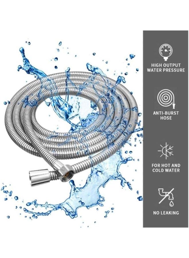 2M stainless steel explosion-proof flexible hose, universal anti-bend shower hose (G1/2 inch) - Image 4